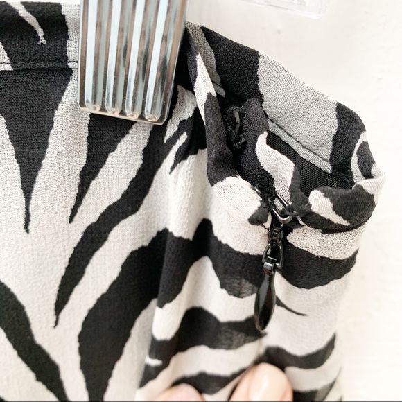 La Femme Gilar Silk Zebra Skirt - Picture 4 of 5